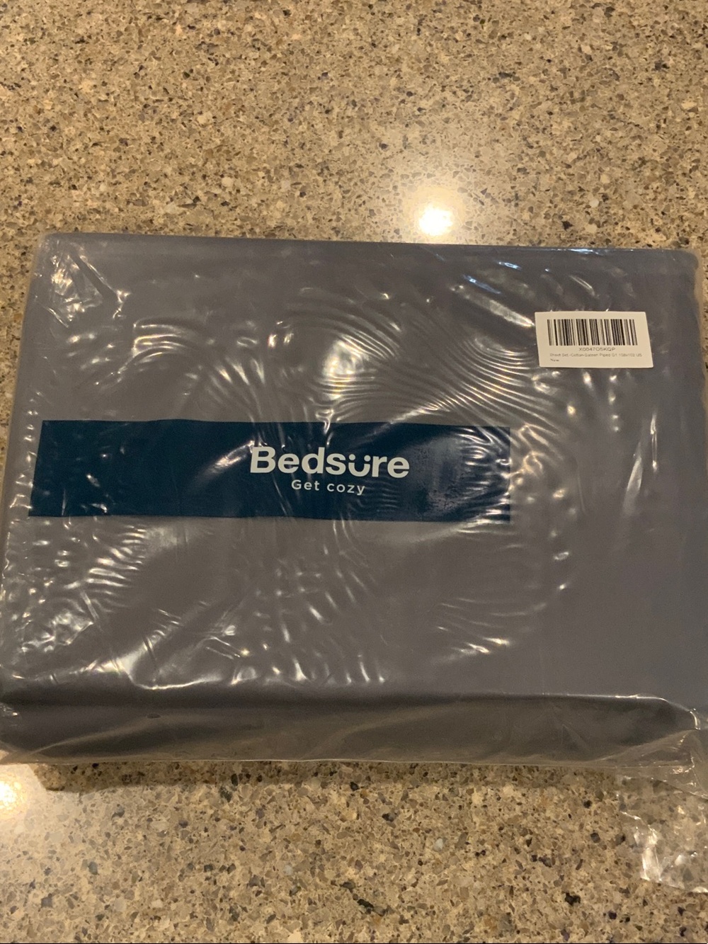 Bedsure Get Cozy King Sheet Set 100% Cotton - Grey NIP